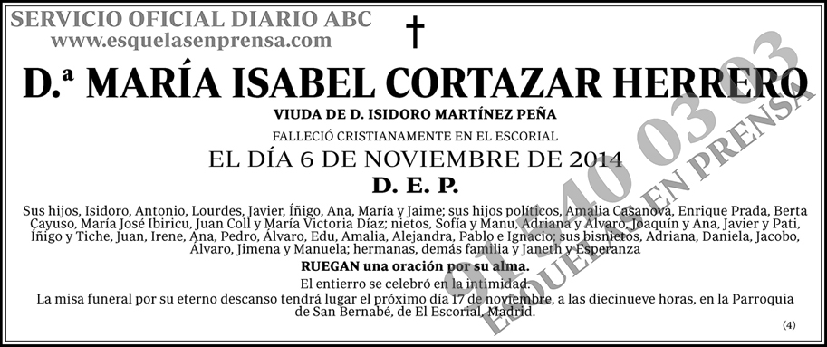 María Isabel Cortazar Herrero
